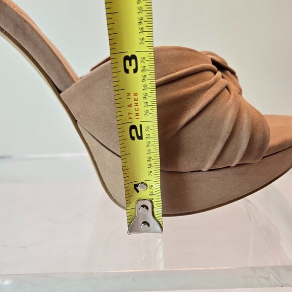 ALDO Women's Sublimity Suede Open Toe Platform Heels/Stilettos Sz: 8 Taupe - Picture 10 of 12